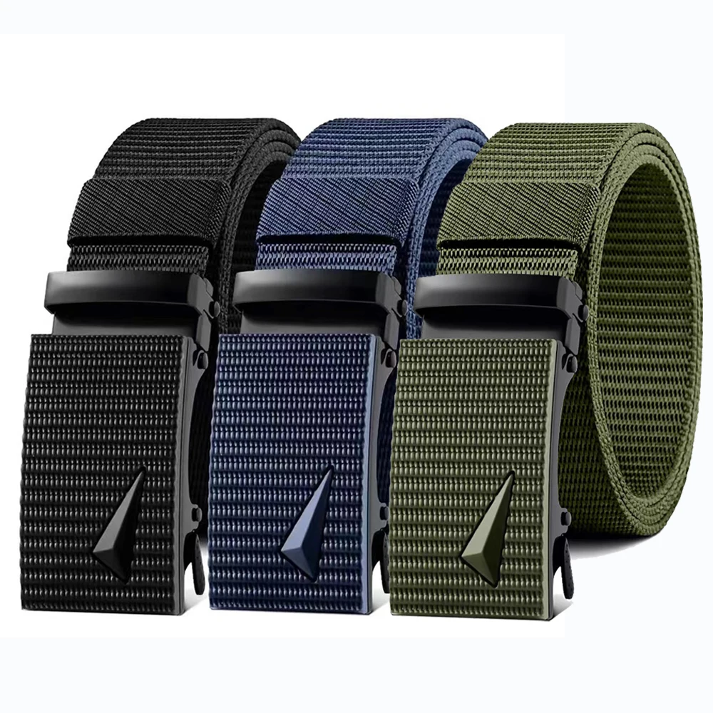 Top Trends: Men Nylon Belt Automatic Buckle Army Tactical Belts Mens Military Waist Canvas High Quality Strap 남성 가죽 벨트 Ceinture Homme Shoppable Styles