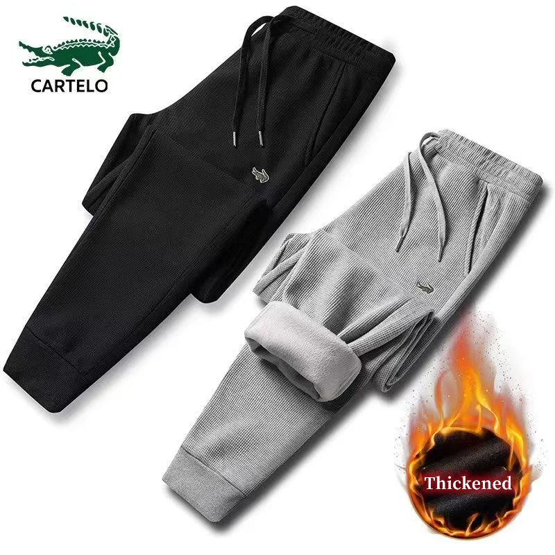 Top Trends: CARTELO High Quality Mens Winter Warm Thicken Waffle Fleece Pants Fashion Casual Sweatpants Male Trousers Jogger Pants Shoppable Styles