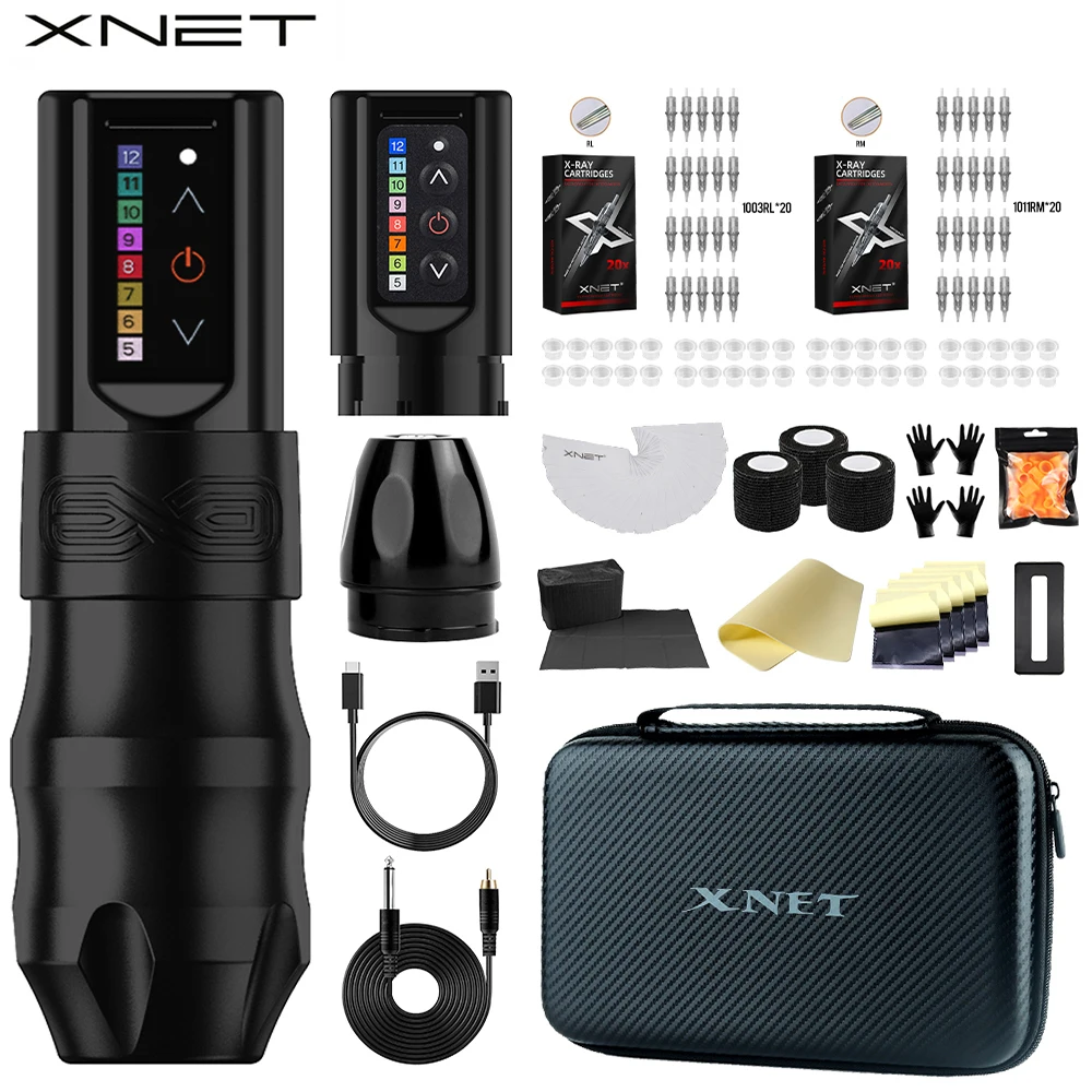 Top Trends: XNET EXO Wireless Tattoo Machine Kit With Extra 2100mAh Power Supply 40 Mixed Tattoo Cartridges For Tattoo Artists Shoppable Styles