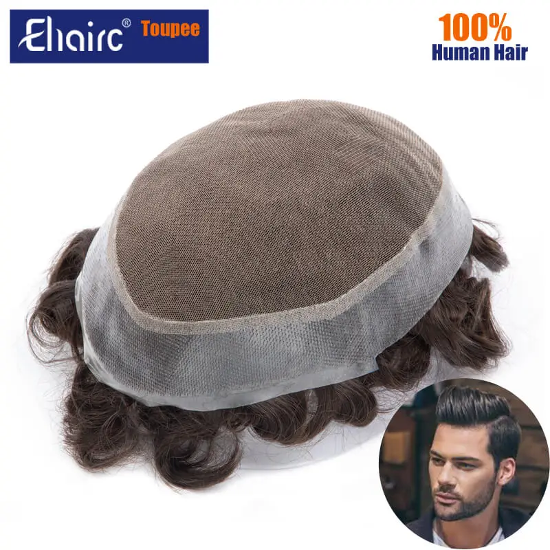 Top Trends: Australia Toupee Men Lace And PU Base Wig For Men Indian Hair Replacement Exhuast Systems Unit Male Hair Prosthesis Shoppable Styles