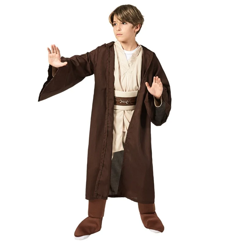 Top Trends: Cafele Movie Star Kids Children Jedi Obi Wan Kenobi Costume Tunic Robe Cloak Cosplay Full Set Halloween Costume High Quality Shoppable Styles