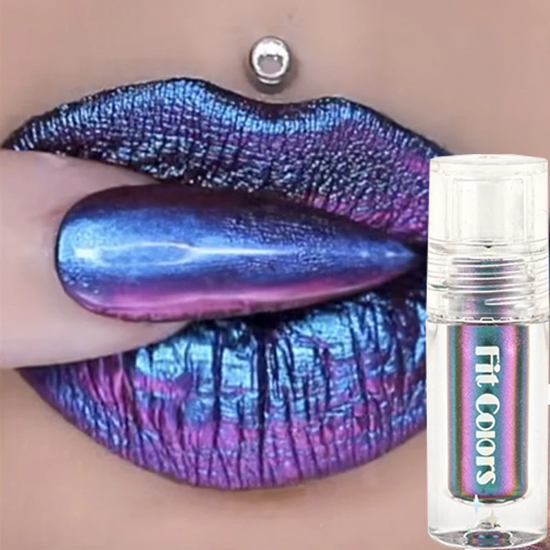 Top Trends: Green Blue Shiny Metallic Optical Chameleons Lip Gloss Glossy Face Decor Liquid Eyeshadow Lipstick Glitter Shimmer Cosmetic Shoppable Styles