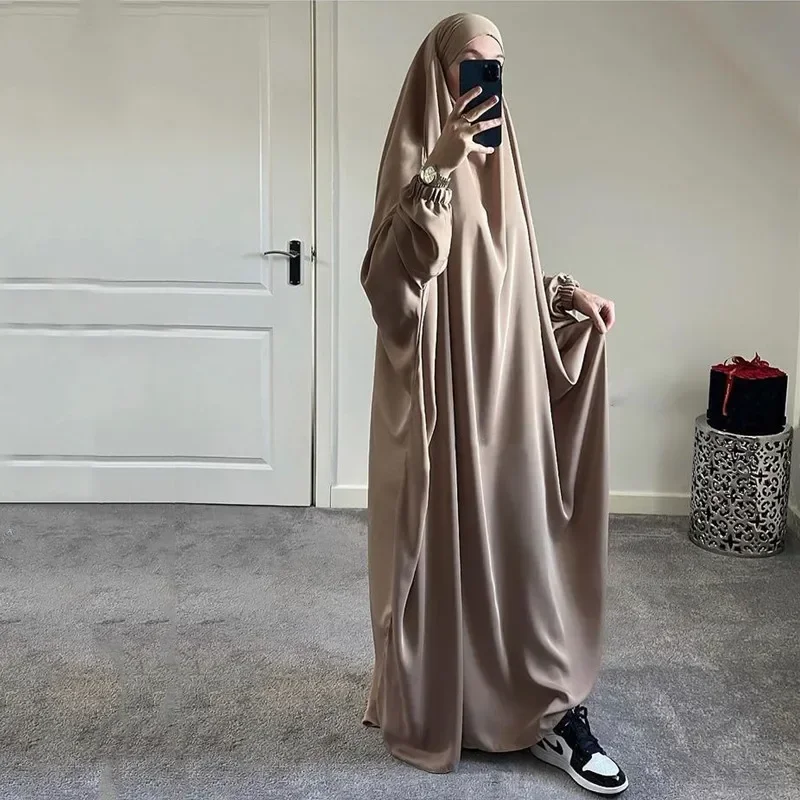 Top Trends: Ramadan Eid Hooded Abaya Women Prayer Garment Muslim Jilbab Loose Long Dress Abayas Dubai Turkey Islamic Clothes Djellaba Femme Shoppable Styles - Image 2