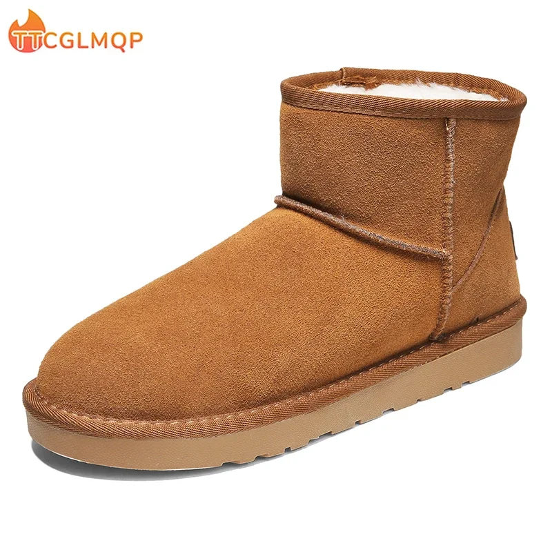 Top Trends: Winter Boots For Man Outdoor Slip On Snow Boots Non-slip Cotton Shoes Men Plus Velvet Keep Warm Casual Ankle Boots Plus Size 47 Shoppable Styles - Image 2