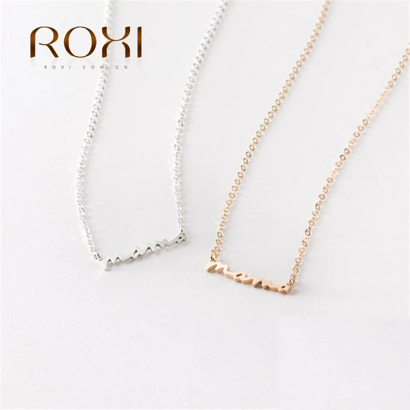 Top Trends: ROXI Mama Mom Mommy Letters Necklace Name Initial Necklace Lovely Gift For Mom 100% 925 Sterling Silver Necklaces &amp; Pendants Shoppable Styles