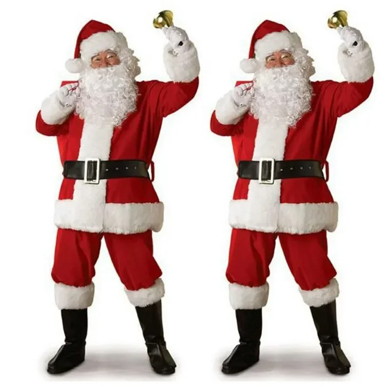 Top Trends: Santa Claus Chiristmas Cosplay Costume Christmas New Year Men Costumes Deluxe Classic Adults Set Carnival Party RolePlay Suits Shoppable Styles - Image 3