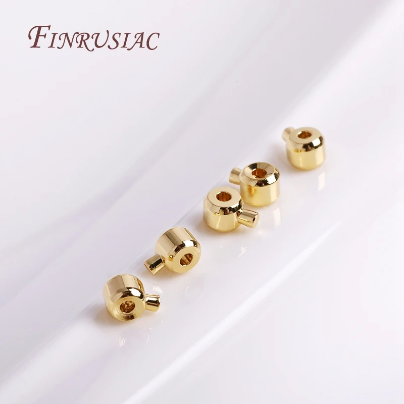 Top Trends: End Cap For Memory Wire 18k Gold Plated Supplies For Jewelry Wholesale Beading Crimp Beads End Bead Clip Clasps Findings Shoppable Styles