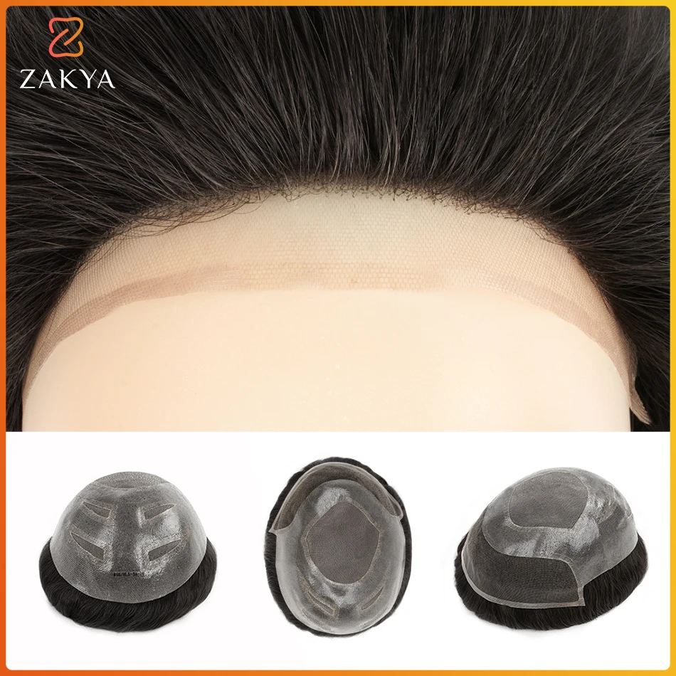 Top Trends: Toupee Men Mono PU Base Wig For Men Male Hair Prosthesis Breathable Lace Front Man Wig Capillary Prosthesis Replacement System Shoppable Styles