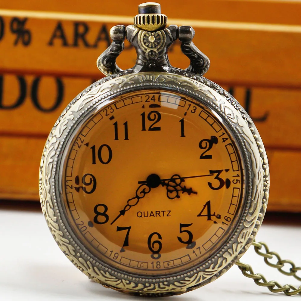 Top Trends: New Vintage Classic Pocket Watch Men's And Women's Bronzing Fashion Quartz Watch Steampunk Necklace Pendant Gift Neutral Watch Shoppable Styles