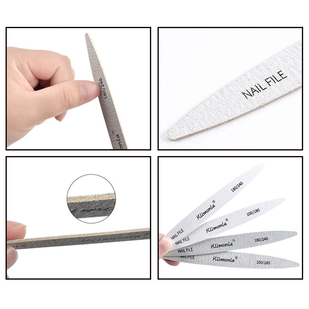 Top Trends: 10Pcs New Designs Washable Nail Files 240 Manicure Nails Tools All For Manicure White And Gray Oval Professional Material Nail Shoppable Styles - Image 5