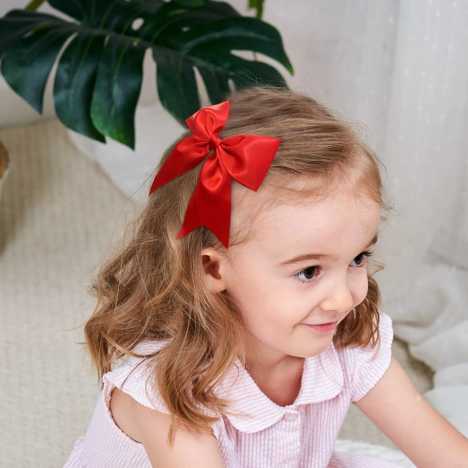 Top Trends: Wholesale 2Pcs Baby Bows Hair Clip For Kids Girls Solid Color Hairpins Barrettes Handmade Headwear Hair Accessories 4.52Inches Shoppable Styles - Image 3