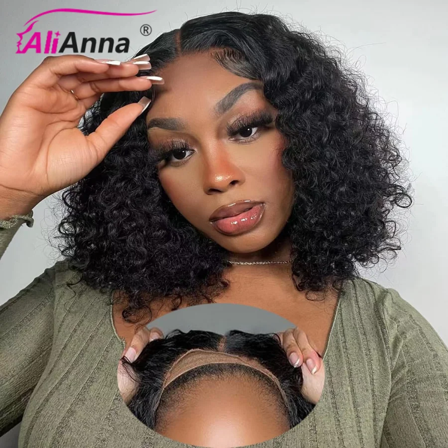 Top Trends: Water Wave Bob Wig Lace Front Human Hair Wigs Transparent HD Glueless Human Hair Wig Brazilian Wigs On Sale 4x4 Closure Wigs Shoppable Styles