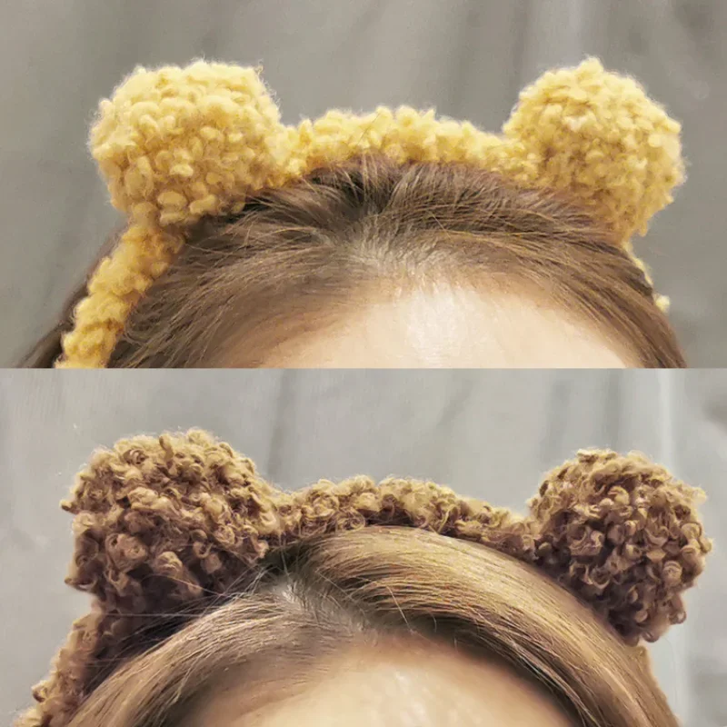 Top Trends: Women Girl Cute Bear Ears Plush Simple Hairbands Kids Lovely Hair Ornament Headband Hair Hoops Children Fashion Hair Accessories Shoppable Styles - Image 6