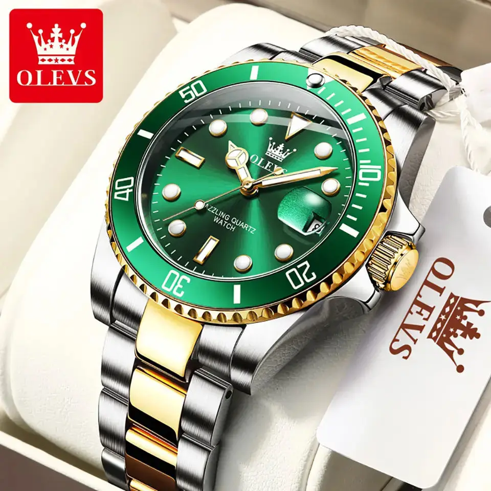 Top Trends: OLEVS Quartz Watch For Men Large Dial Luxury Stainless Steel Strap Waterproof HD Luminous Business Men's Wristwatch Reloj Hombre Shoppable Styles