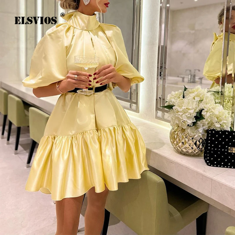 Top Trends: Spring 2023 New Elegant Commute Dress For Women Fashion Sexy Backless Bow Halter High Waist Short Dresses Ladies Party Vestidos Shoppable Styles