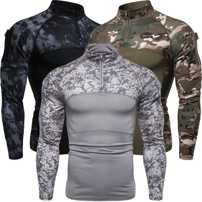 Top Trends: Men's Sports Outdoor Military Camouflage Long Sleeve T-shirt Fashion Casual Long Sleeve Shirt Shoppable Styles