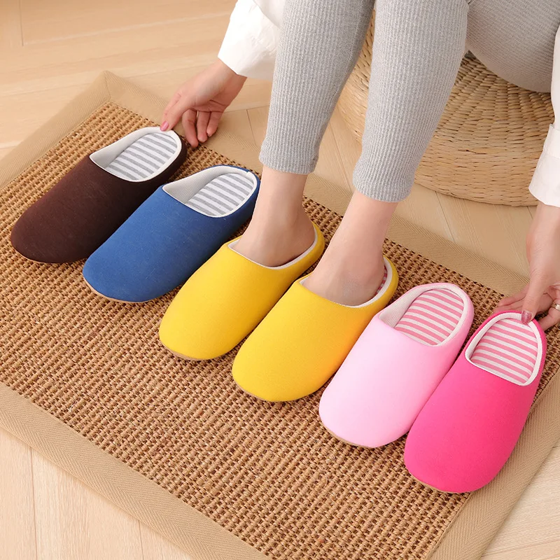 Top Trends: Women Slippers House Soft Home Cotton Slipper Winter Indoor Light Comfort Floor Shoes Men Silence Slides Bedroom Japanese Style Shoppable Styles