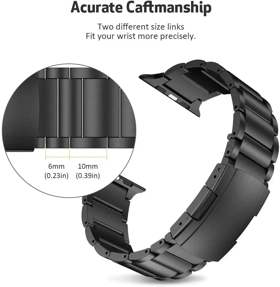 Top Trends: Titanium Strap For Apple Watch Ultra 49mm 45mm 44mm 42mm 40mm 41mm 38mm Stainless Steel Bracelet For Iwatch 8 7 6 5 4 3 SE Belt Shoppable Styles - Image 4