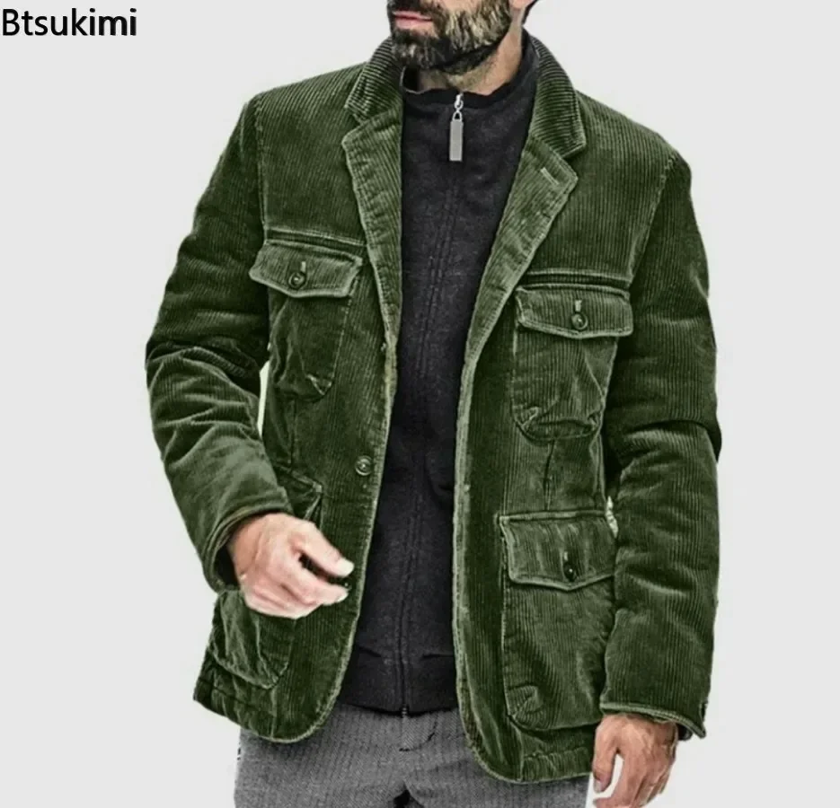 Top Trends: 2024 Men's Spring Autumn Casual Coat Jacket Fashion Solid Jacket Male Top Single Breasted Outerwear Coats Chamarras Para Hombre Shoppable Styles