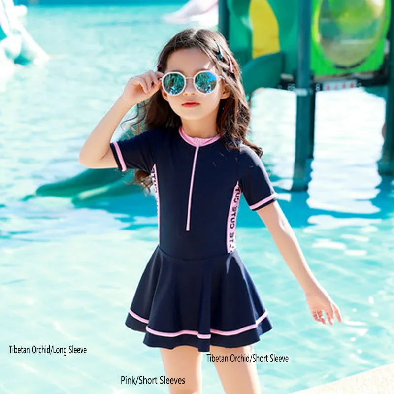 Top Trends: 2022 New Girls Swimsuit One-piece Swimwear Women UPF50+ Print Baby Long Sleeve Kids Toddler Infant Beach Bathing Suits Children Shoppable Styles - Image 3