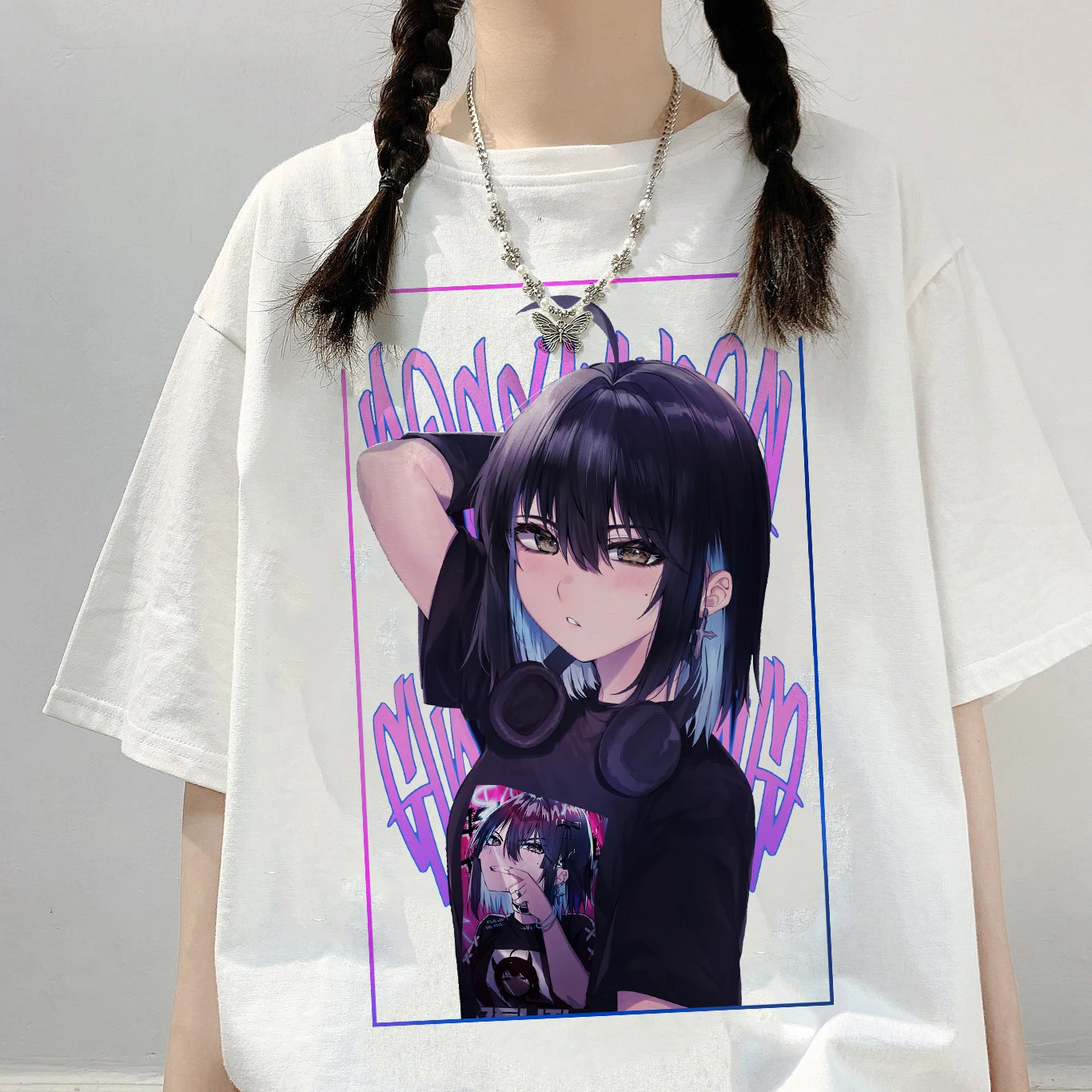 Top Trends: Japanese Anime T Shirt Loose Oversized T-Shirt Women Clothes Summer Short Sleeved Women T-shirt Female Hip Hop Tops Harajuku Shoppable Styles