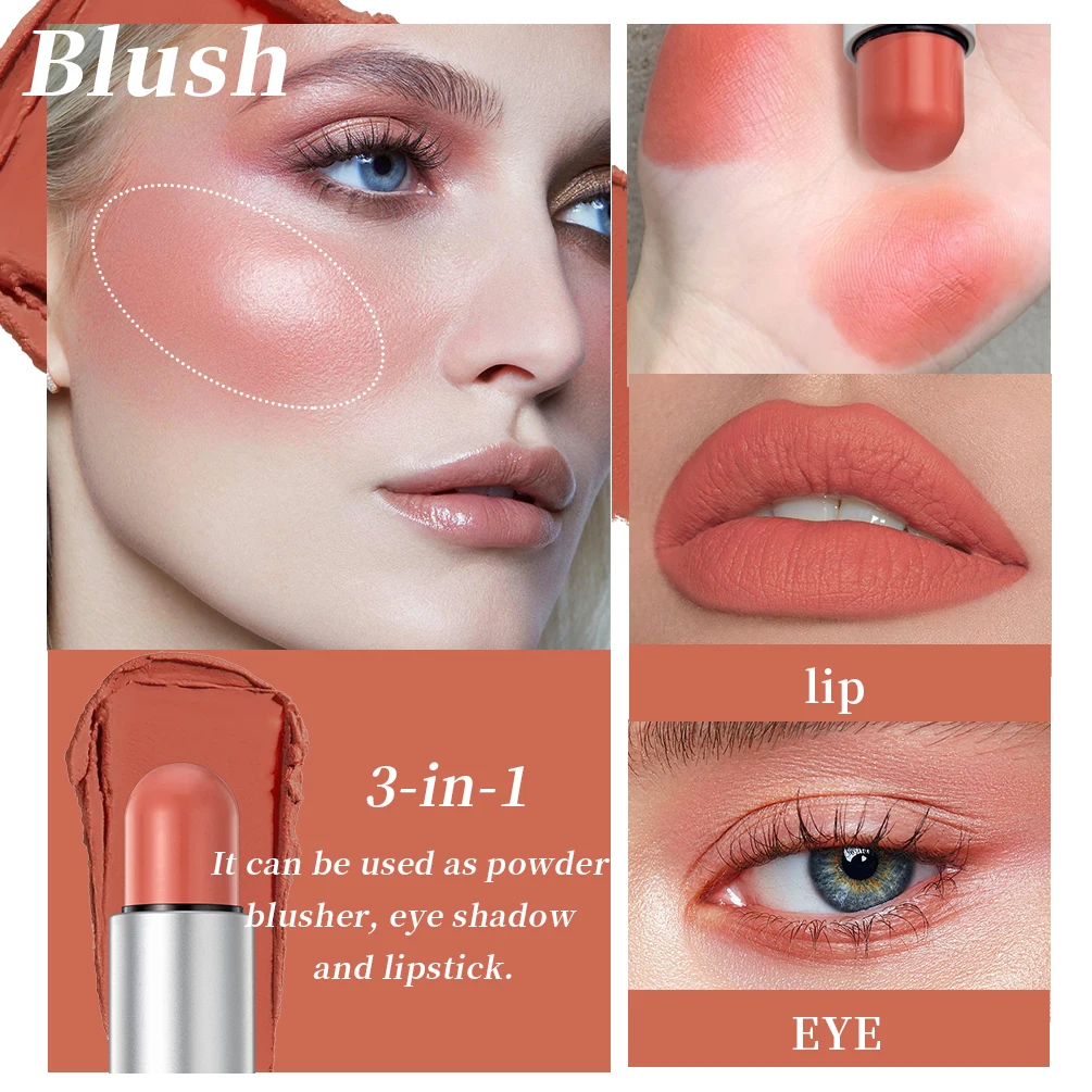 Top Trends: 1pcs Liquid Luminizer Blush Makeup Liquid Illuminator Face Highlighter Long Lasting Natural Skin Tint Face Blush Wand For Cheek Shoppable Styles - Image 4