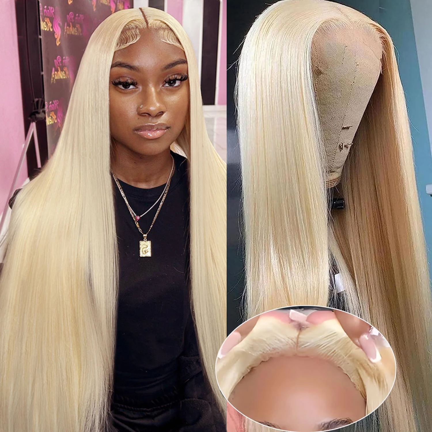 Top Trends: Glueless Straight Wig Human Hair Ready To Wear And Go 40 Inch 4x4 Closure Wigs For Women Honey Blond 613 Hd Lace Wig Pre Plucked Shoppable Styles