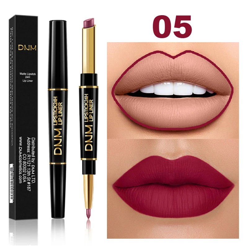 Top Trends: 2 In 1 Matte Lipstick Pencil Double Head Lip Liner Pen Red Nude Long Lasting Waterproof Lady Charming Lip Pencil Makeup Tools Shoppable Styles