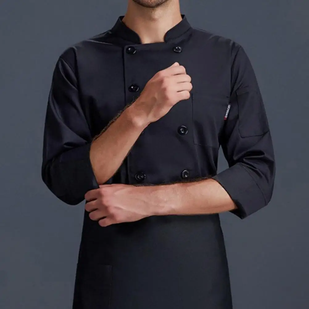 Top Trends: Stylish Restaurant Uniform Quick Drying Chef Jacket Double Breasted Men Women Chef Shirt Pastry Clothes Anti-dirty Shoppable Styles - Image 2