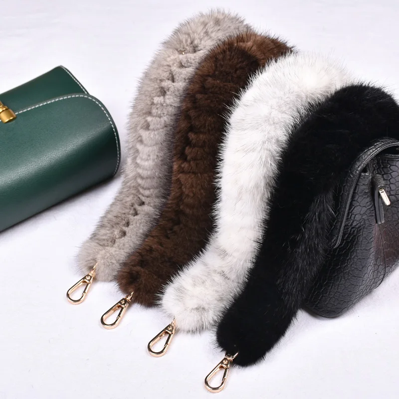 Top Trends: Besfilin Genuine Mink Fur Metal Bag Chain Fur Bag Handle Shoulder Strap Replacement Multi Purpose Luxury Versatile Fashion Shoppable Styles