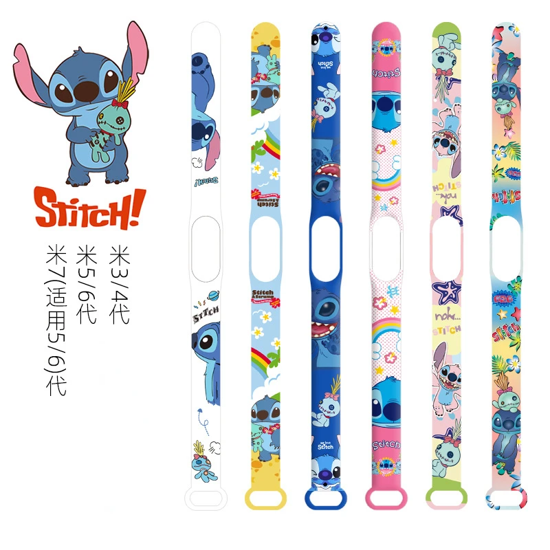 Top Trends: Disney Lilo & Stitch Xiaomi Strap For Mi Band 7 / 6 / 5 / 4 / 3 / NFC Wristband Cartoon Character Print Watch Replacement Band Kids Gifts Shoppable Styles