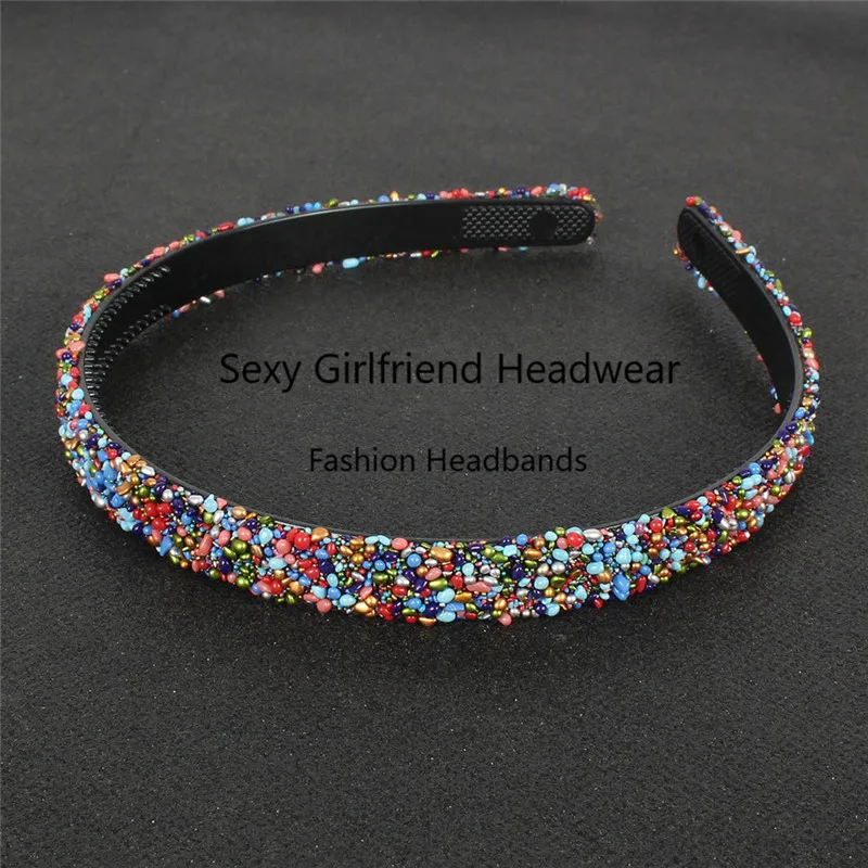 Top Trends: Simulated Crystal Pearl Rhinestones Luxury Hair Accessories Hairbands Sparkly Padded Hair Bands Headdress White Women Headbands Shoppable Styles