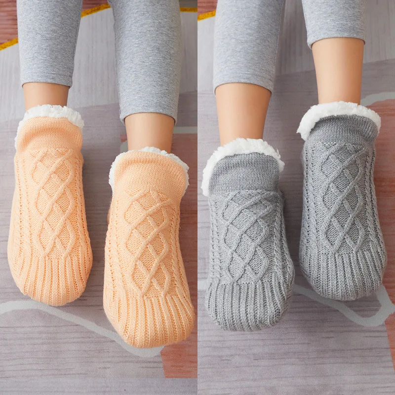 Top Trends: Women Socks Winter Warm Snow Socks Men Thickened Cotton-blends Home Socks Slippers Carpet Foot Warmer Skarpetki Damskie Shoppable Styles