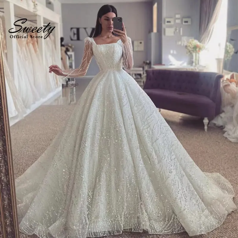 Top Trends: Luxury Wedding Dress Vintage With Organza Ball Gown Boat Neck Sleeveless Lace Bride Gowns Appliques Back Lace Uprobes De Mariée Shoppable Styles