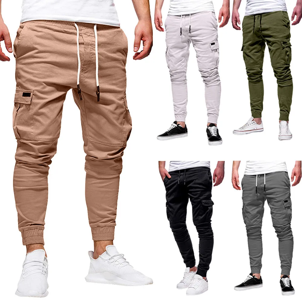 Top Trends: Casual Men Pants Fashion Big Pocket Hip Hop Harem Pants Quality Outwear Sweatpants Soft Mens Joggers Men&#039;s Trousers Pantalones Shoppable Styles