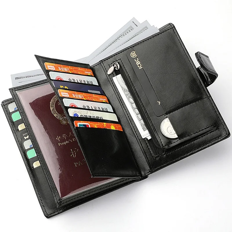 Top Trends: Driver's License Card Bag Male Large Capacity Multifunctional Passport Bag Passport Book Wallet Shoppable Styles - Image 5