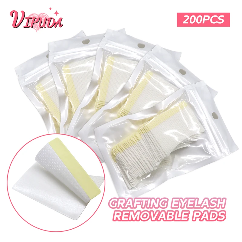 Top Trends: 40 / 200Pcs Cotton Disposable Eyelash Extension Patch Sticker For Removing Eyelashes Eye Pads Patches Makeup Tool Accessories 5bag Shoppable Styles