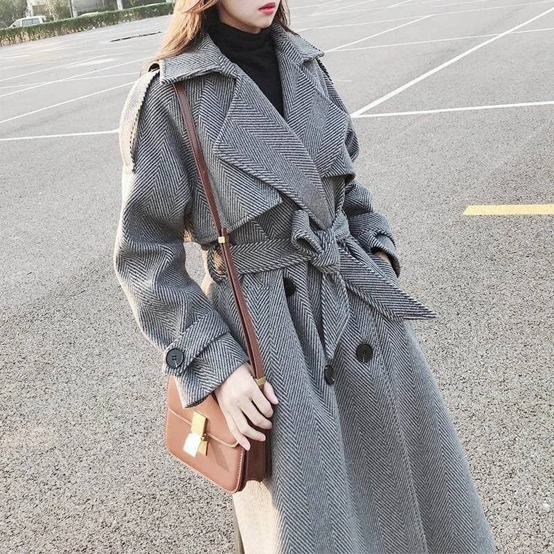 Top Trends: Autumn And Winter 2023 New Thickened Overcoat Women&#039;s Medium Long Knee Length Korean Loose And Versatile Woolen Coat Shoppable Styles