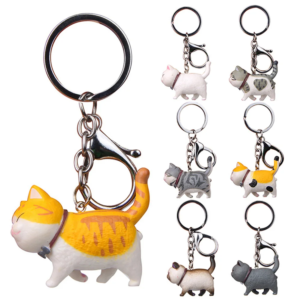 Top Trends: Cute Cartoon Kittens Keychain Cure Animal Key Chain Creative Cat Pendant For Women Car Keyring Purse Bag Accessories DIY Gifts Shoppable Styles