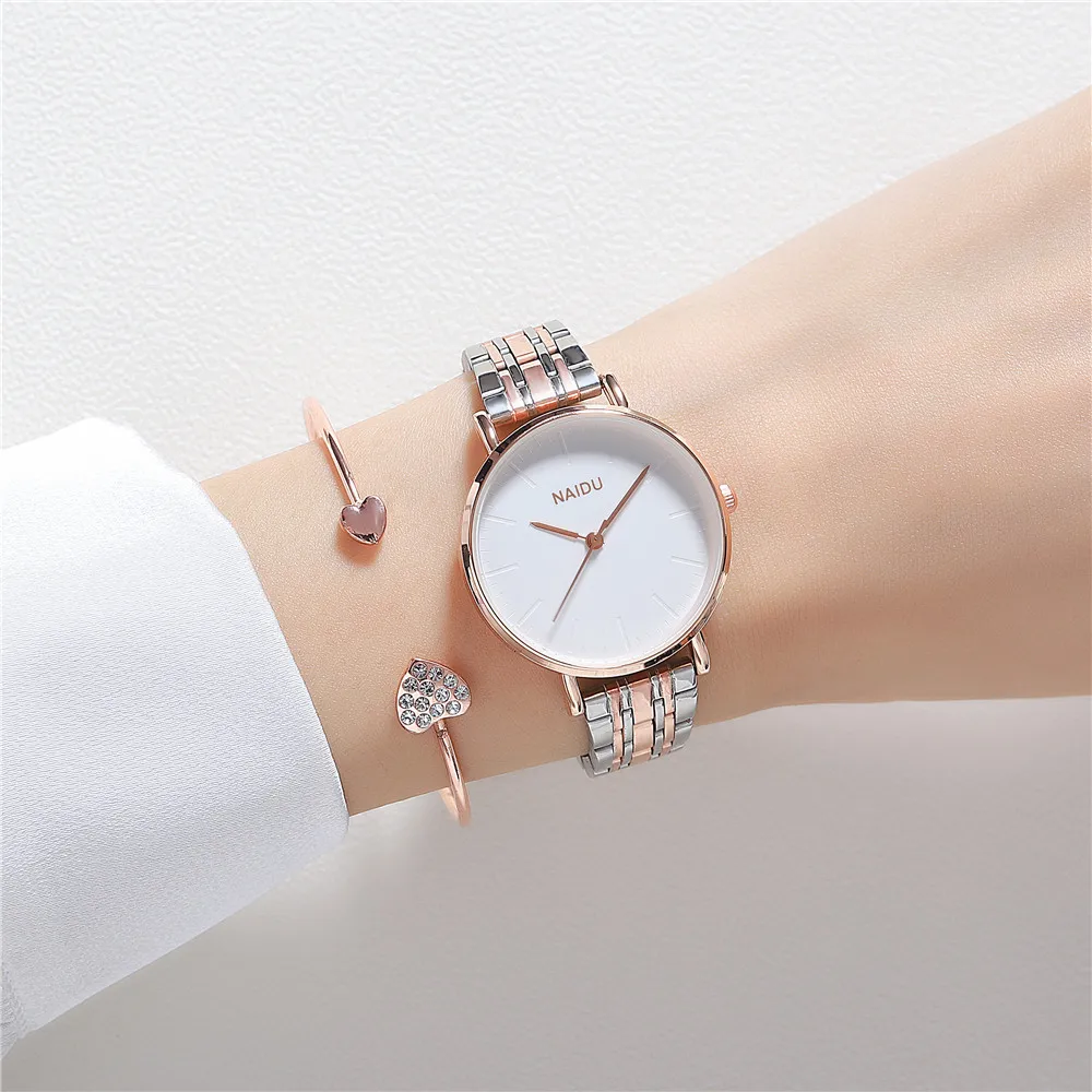 Top Trends: Fashion Intergold Steel Strap Women's Wristwatch Simple Trendy Quartz Ladies' Watch Gift Watch Shoppable Styles