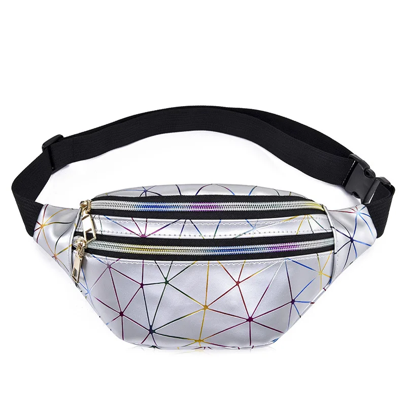 Top Trends: Women Waist Bag Fanny Pack Zipper Chest Bag Men Sport Shoulder Pouch Phone Belt Bag Geometric Money Waist Packs Hip Banana Bag Shoppable Styles