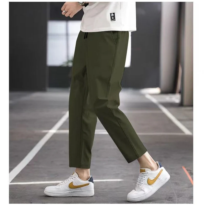 Top Trends: Spring Autumn KPOP Fashion Harajuku Trousers Men All Match Korean Straight Solid Casual Pants Pockets Streetwear Male Clothes Shoppable Styles - Image 5