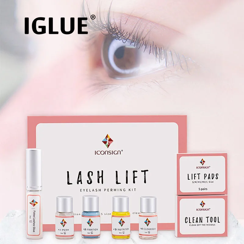 Top Trends: IGLUE Eyelash Extension High Quality Supplies ICONSIGN Lash Lift Kit Set Fake Eyelash Perm Kit Women Makeup Tool Beauty Health Shoppable Styles