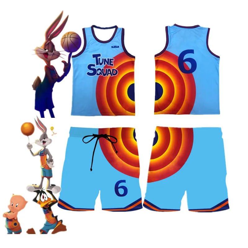 Top Trends: Movie Basketball Kids Jersey Vest Shirt Shorts Cosplay James Tune Squad Suit Summer Boys Girls Fashion Sportswear Clothes Shoppable Styles