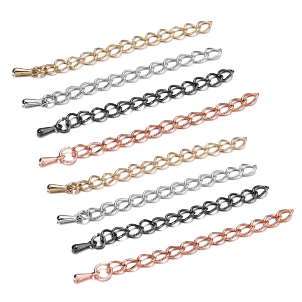 Top Trends: 20pcs / Lot 50mm 70mm Extended Extension Chains Tail Extender Chain For Jewelry Making Findings Connectors Supplies Shoppable Styles