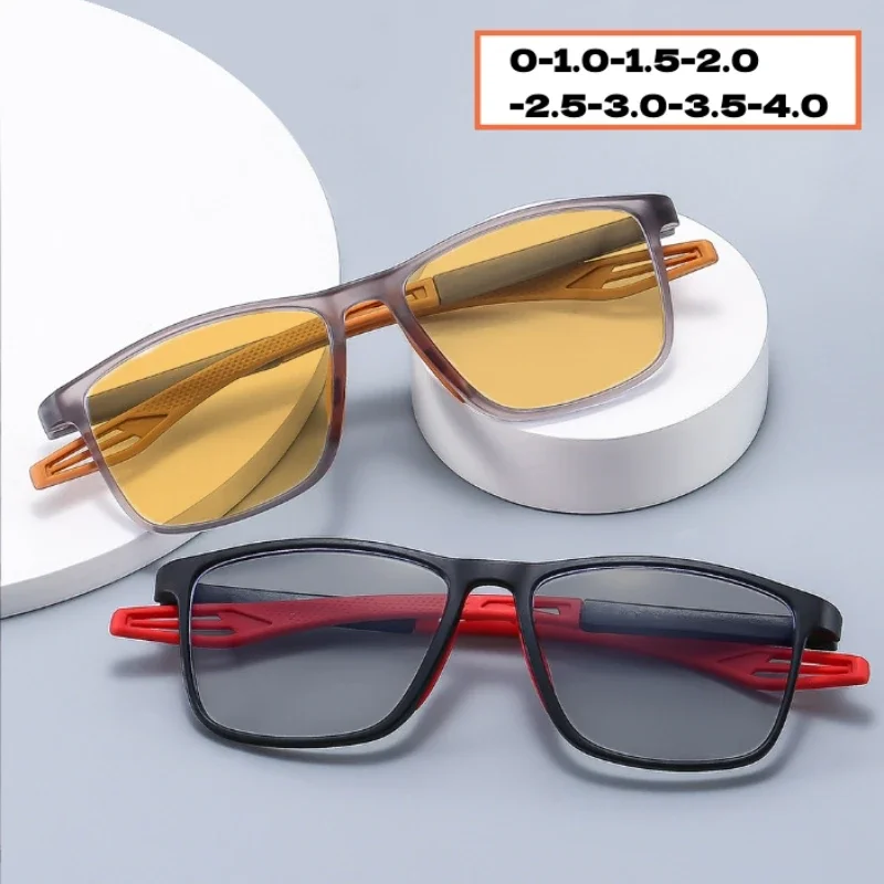 Top Trends: New Retro Photochromic Sunglasses For Men Women Fashion Flexible Square Sports Eyewear Unisex Vintage Finished Myopia Glasses Shoppable Styles