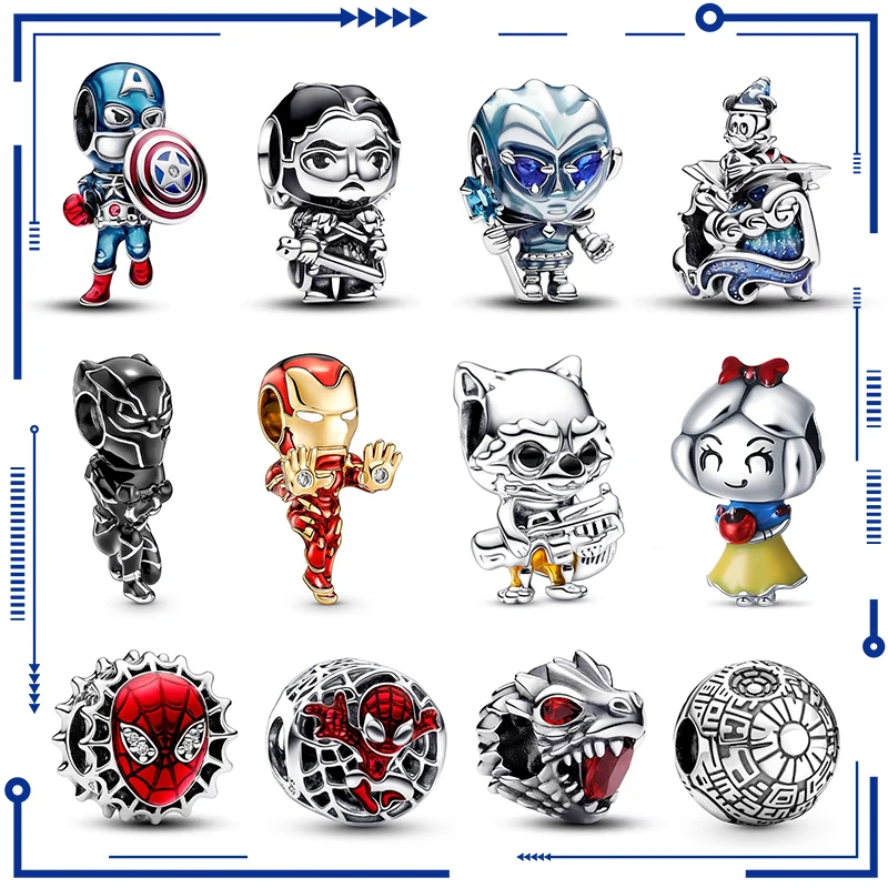 Top Trends: 2024 New In Marvel Disney Charm Beads Fits Pandora Original Bracelet Women Silver Game Of Thrones Pendant Beads Jewelry Gift Hot Shoppable Styles