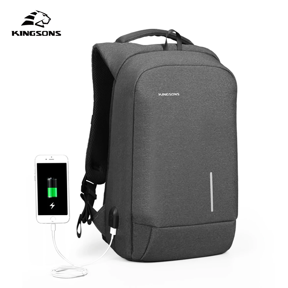 Top Trends: Kingsons Men&#039;s Backpack Fashion Multifunction USB Charging Men 13 15 Inch Laptop Backpacks Anti-theft Bag For Men Shoppable Styles