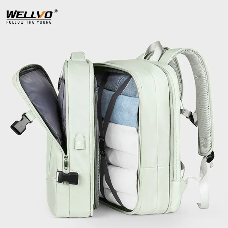 Top Trends: Extendible Travel Backpack Unisex Laptop Bag Women Large Luggage Bags Men's Students Business Trip USB Charge Mochila XA299C Shoppable Styles