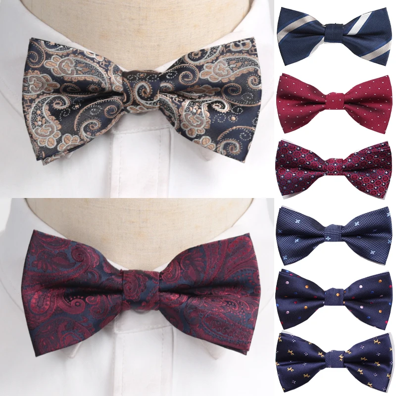 Top Trends: Men Bowtie Jacquard High Quality Classic Tie Accessories Bowknot Necktie Handmade Butterfly Cravat Wedding Business Neckwear Shoppable Styles